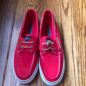 Red Sperry Topsiders